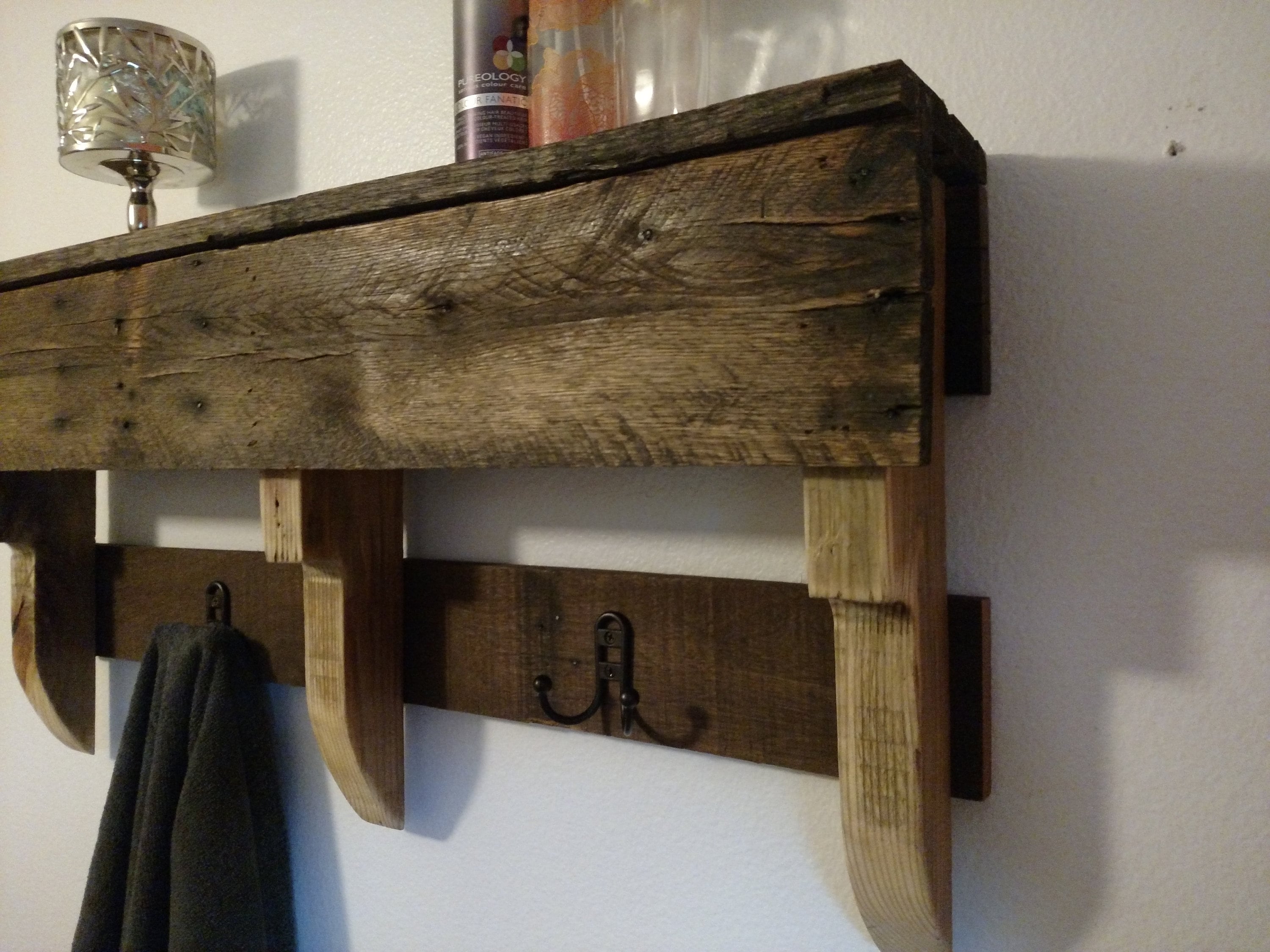 Buy Rustic Reclaimed Wood Bathroom Towel Rack Online in India Etsy