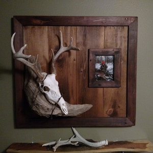 Custom European mount plaque with picture frame