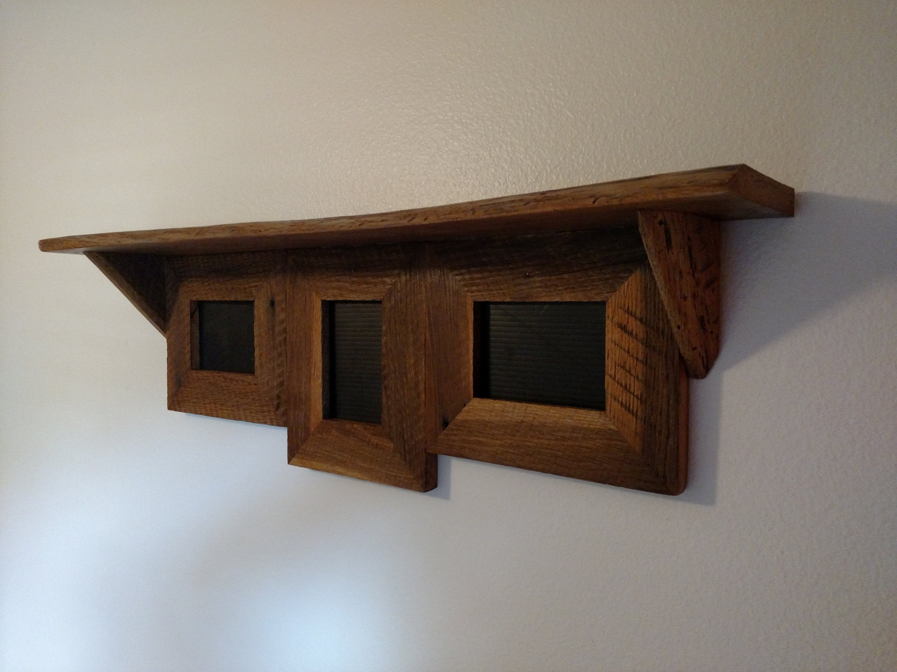 Rustic Live Edge Barnwood Picture Frame Shelf Etsy Canada