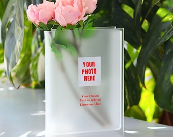 Vase livre photo personnalisable sur mesure Décoration d'intérieur souvenir Cadeaux photo personnalisés avec vos souvenirs ou moments chers