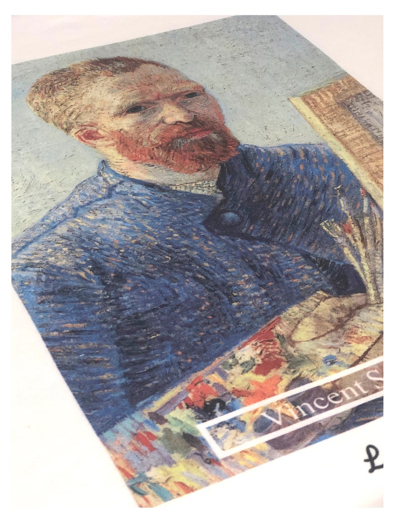 LaVieLente Women/'s Long Sleeve Graphic Cotton Sweatshirt Van Gogh Portrait