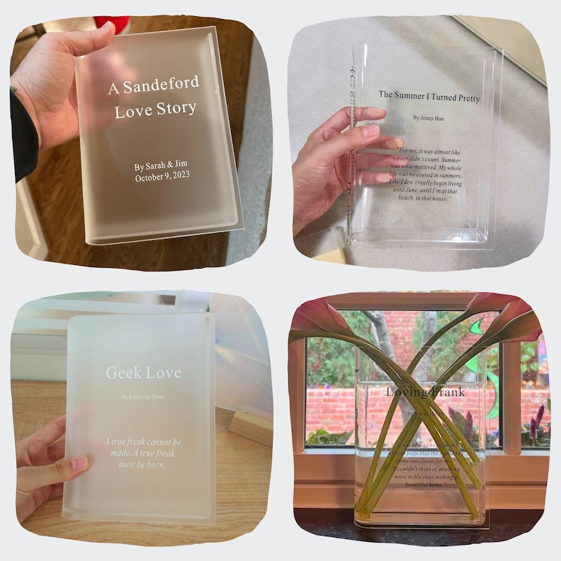 Customized book vase review image