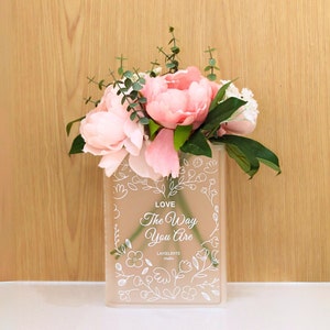 blooming acrylic flower vases designed by LaVieLente Style