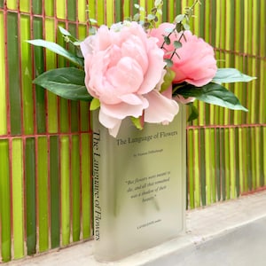 Acrylic Flower Book Vase Home Décor Book Themed Gifts for Reader, Book Lover and Flower Enthusiasts