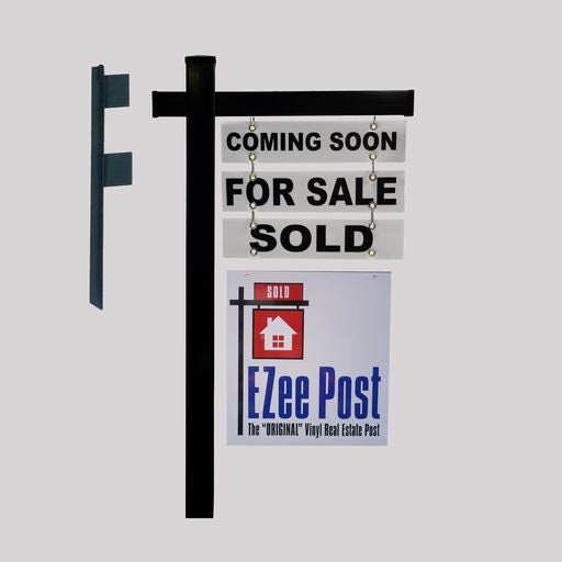 Self-standing Sign Post and Base, 6 Ft Tall, Indoor or Outdoor Use, Sturdy  Base With Post Included, Event Sign, Blank Directional Sign Post, 