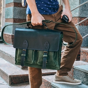 Cartable pour homme, porte-documents en cuir avec gravure au laser, sac messager en cuir, sac pour ordinateur portable avec bandoulière, sacs à bandoulière pour homme