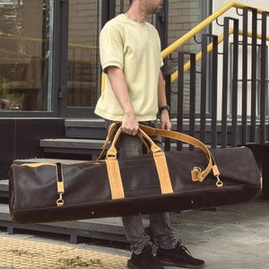 Genuine Leather Golf Clubs Bag with Personalization, Custom Golf Club Bag as a Golf Gifts for Husband, Personalized Golf Bag for Clubs