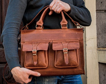 Leather messenger bag,Laptop Bag,Leather briefcase,Messenger bag men,Best friend gift,Leather satchel,Briefcase men,Gift for men,Satchel bag