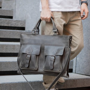 Bolso tipo cartera para portátil con grabado láser, bolso de hombro de cuero para hombre, bolso de mensajero personalizado hecho a mano, bolsos de cuero personalizados para hombre