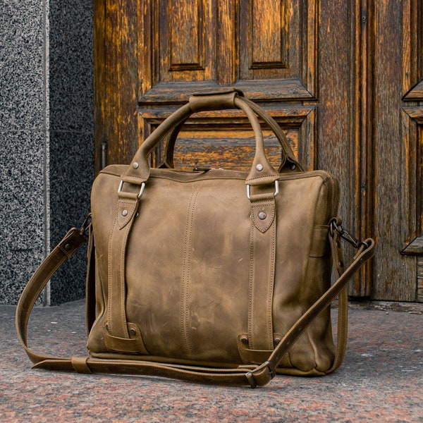 Vintage briefcase, Leather laptop bag, Unique groomsmen gifts, Satchel bag, Briefcase men, Everyday bags, Laptoptasche, Ledertasche damen
