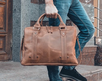 Leather laptop bag, Mens messenger bag leather, Mens leather laptop bag, Mens briefcase, 15 inch laptop bag, Computer bag, Messenger bag men