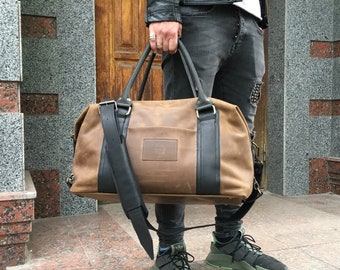 Leather weekender bag, Weekend bag, Overnight bag for men, Weekender bag men, Weekender bag, Duffle bag, Overnight bag, Duffle bag women