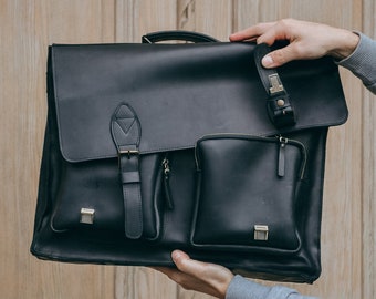 Leather satchel, black satchel bag, laptop bag leather men, mens laptop bag, leather mens laptop bag, black laptop bag, satchel bag