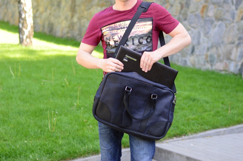 mens leather computer bags