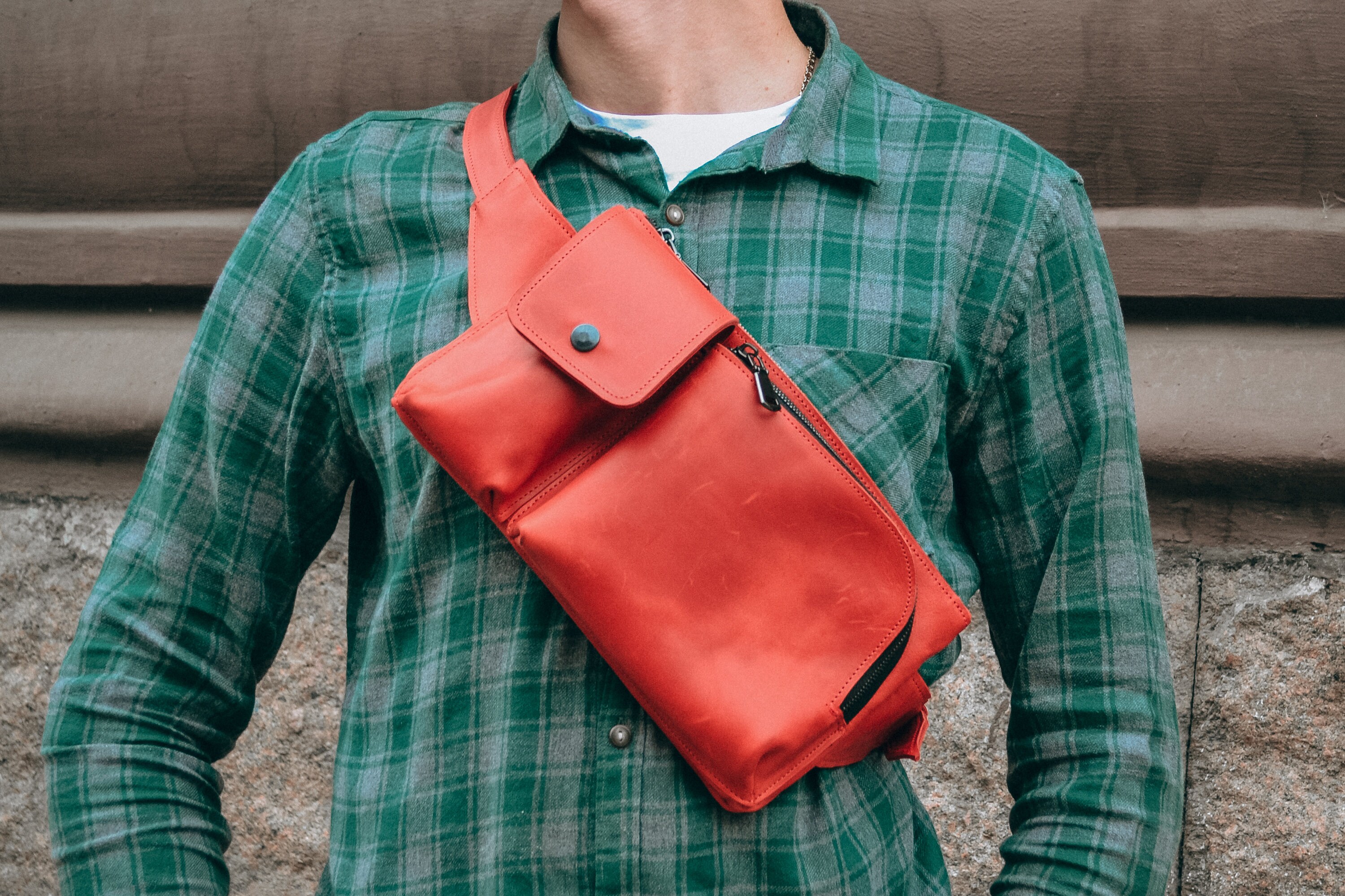 Fanny Pack Leather Leather Hip Bag Fanny Pack Leather Belt Etsy