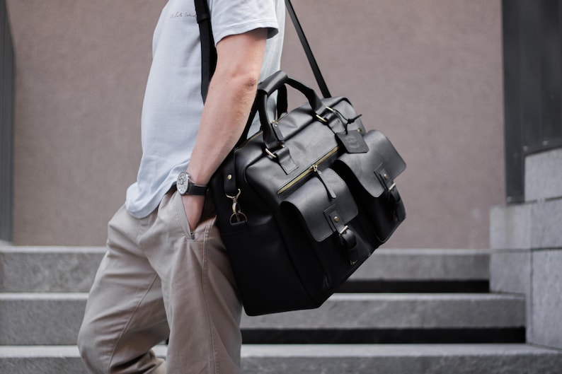 Personalisierte Leder Messenger Bag für Männer, handgefertigte Laptop Aktentasche, Vintage Büro Schultertasche, Arbeit Handtasche Geschenk Bild 5