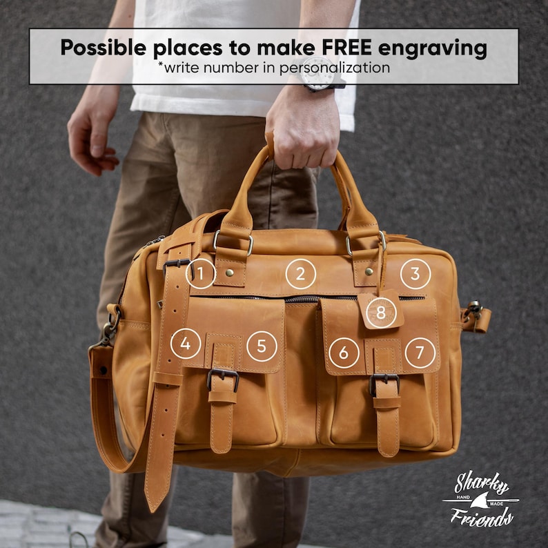 Personalisierte Leder Messenger Bag für Männer, handgefertigte Laptop Aktentasche, Vintage Büro Schultertasche, Arbeit Handtasche Geschenk Bild 10