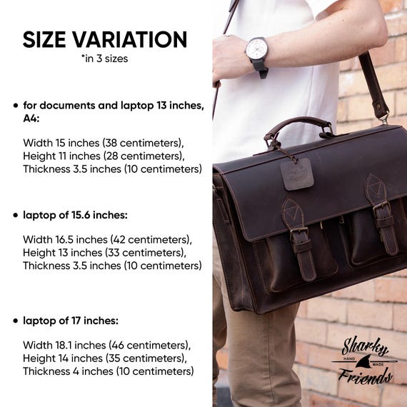 Borsa A Tracolla In Vera Pelle Per Laptop Fino A 13 Pollici - Messenger Bag Elegante Uomo/Donna - Foto 7