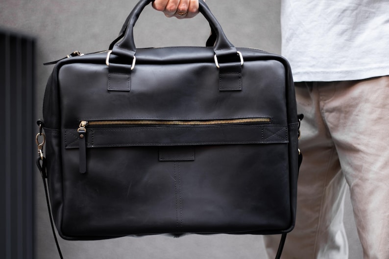 Personalisierte Leder Messenger Bag für Männer, handgefertigte Laptop Aktentasche, Vintage Büro Schultertasche, Arbeit Handtasche Geschenk Bild 7