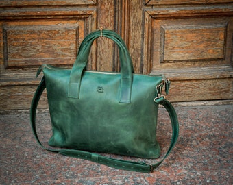 Messenger bag, Laptop bag, Leather laptop bag, Shoulder bag, Leather briefcase, woman bag, Womens briefcase, Leather gift, Laptop bag women