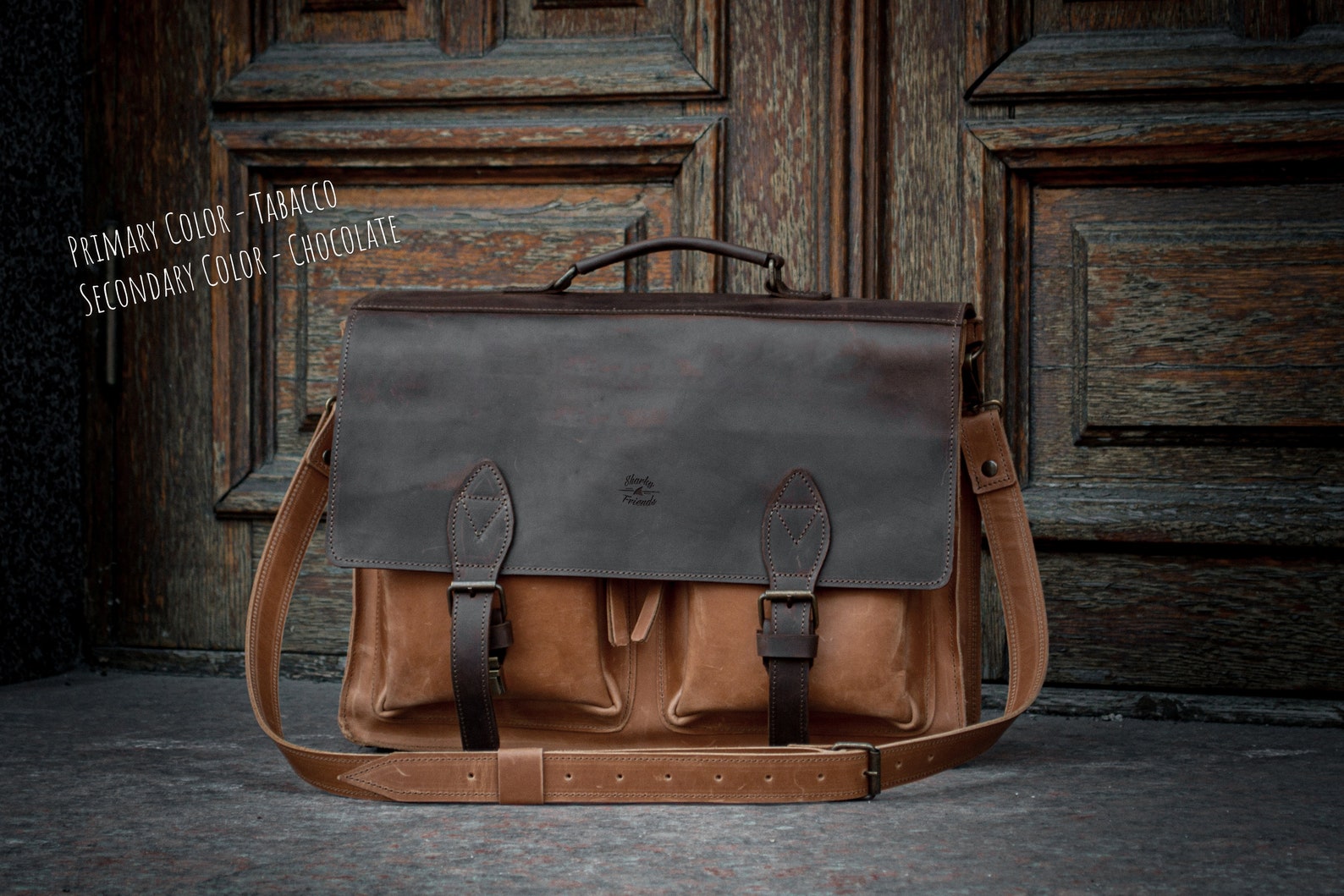 Leather Laptop Bag Handle Briefcase Messenger Bag Men Etsy