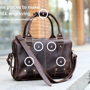 Briefcase Bag With Zipper, Leather Briefcase Laptop, Leather Office Bag For Man, Green Laptop Bag women 17 inch,Leather Messenger Bag Laptop image 16