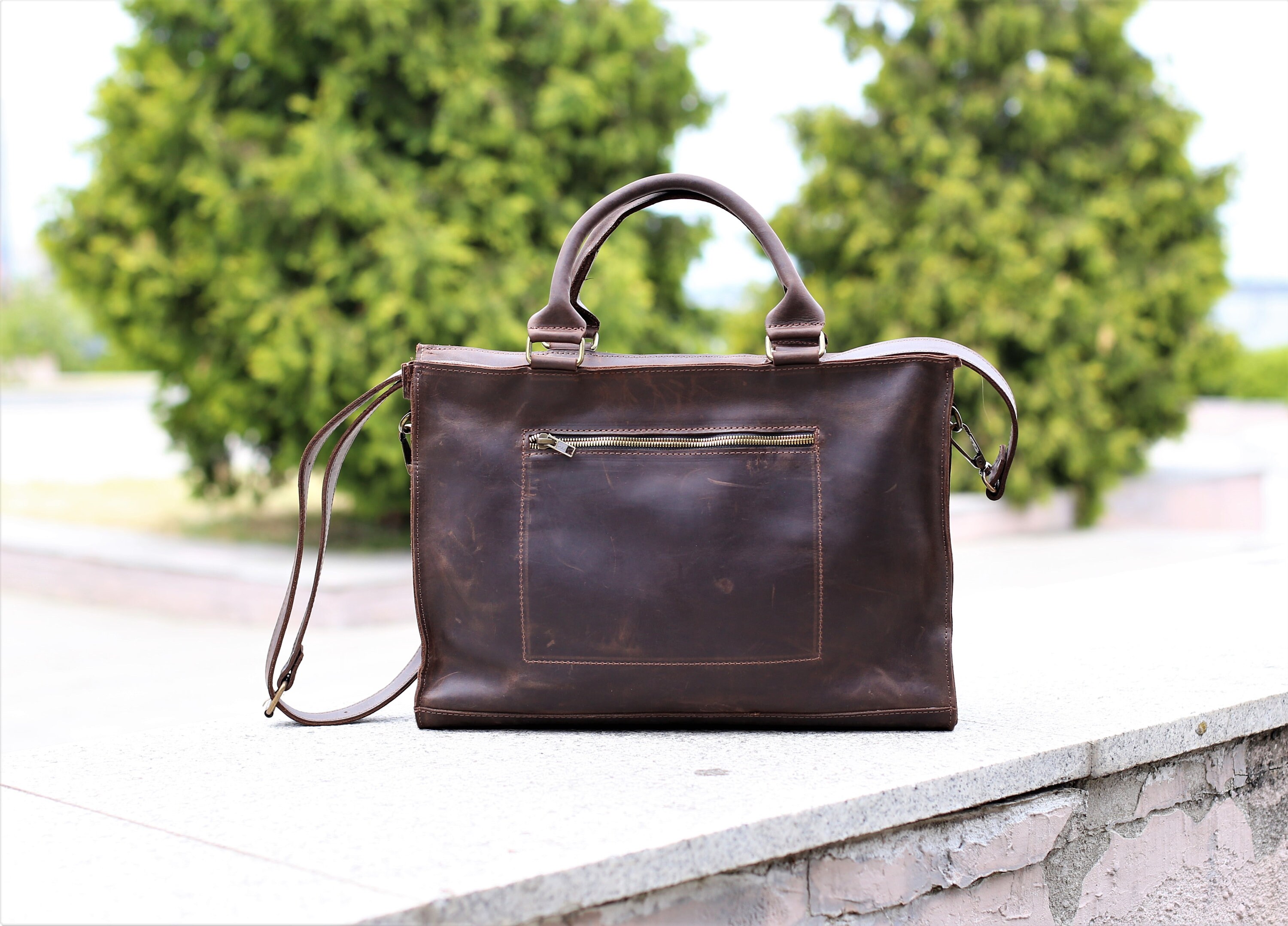 Leather Messenger Bag Men Laptop Messenger Bag Brown Leather Etsy