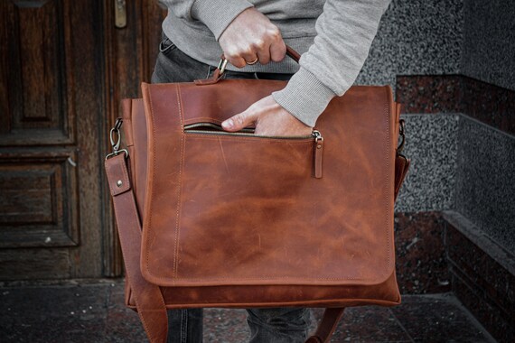Leather Briefcase Lawyer Gift Shoulder Bags for Men Leather