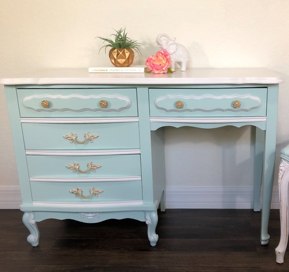 Sold French Provincial Desk Or Vanity Vintage Etsy