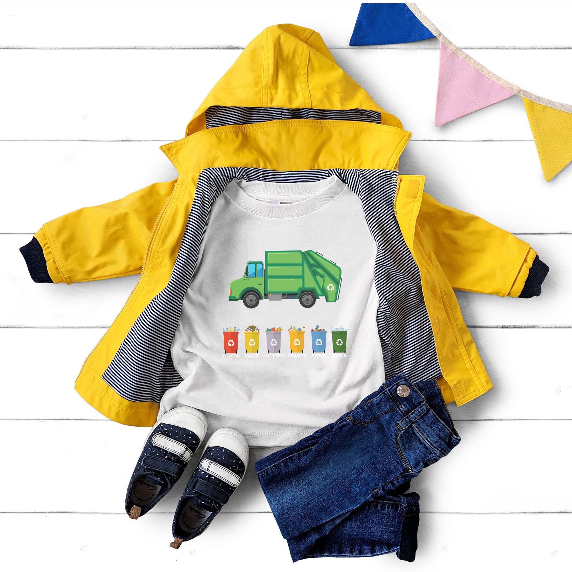 Recycling Trash Truck Toddler TShirt Garbage Truck Shirt Etsy