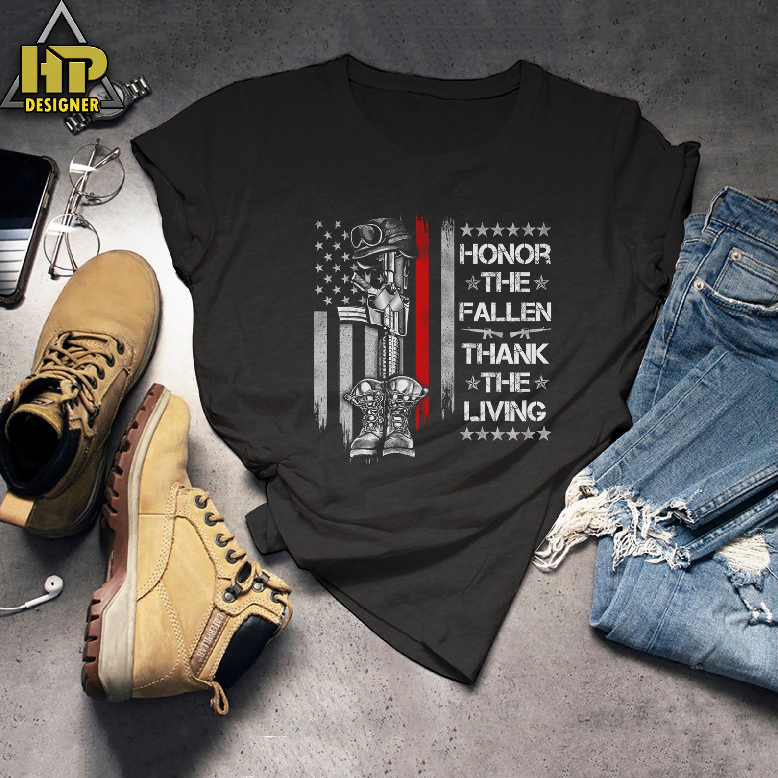 Honor The Fallen Thank The Living Veteran Memorial Day Unisex | Etsy