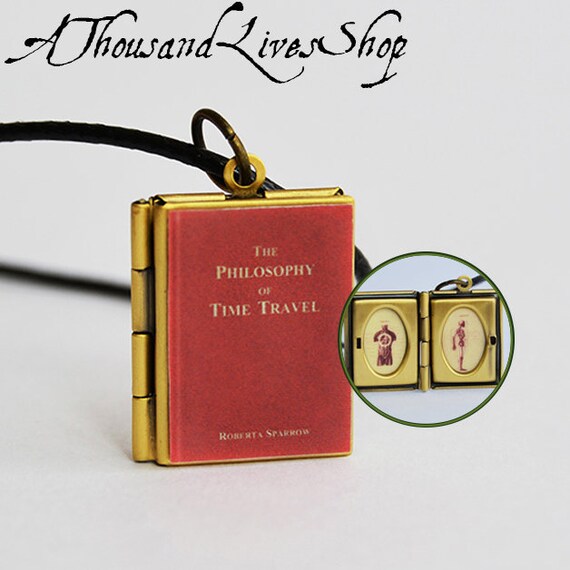 Donnie Darko Philosophy Of Time Travel Miniature Book Locket Pages Inside Charm Keychain Brooch Ring Bracelet Choker Pendant Necklace