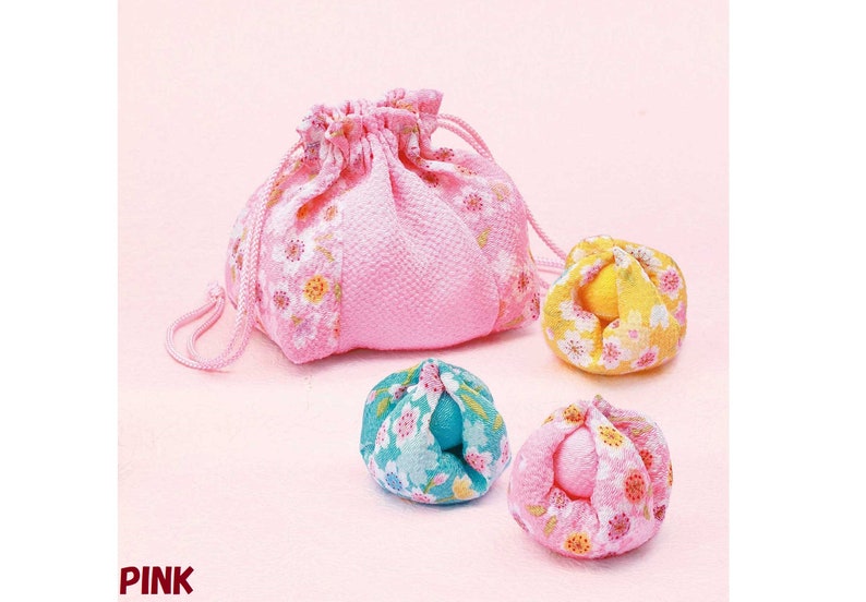 Two colors for selection Patchwork Kit 30/% OFF Kyoto crepe series: Drawstring Bag and Cue Balls Stock clear