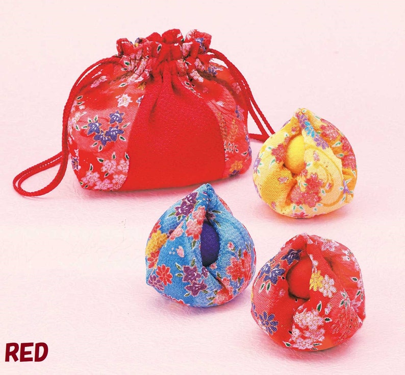 Two colors for selection Patchwork Kit 30/% OFF Kyoto crepe series: Drawstring Bag and Cue Balls Stock clear