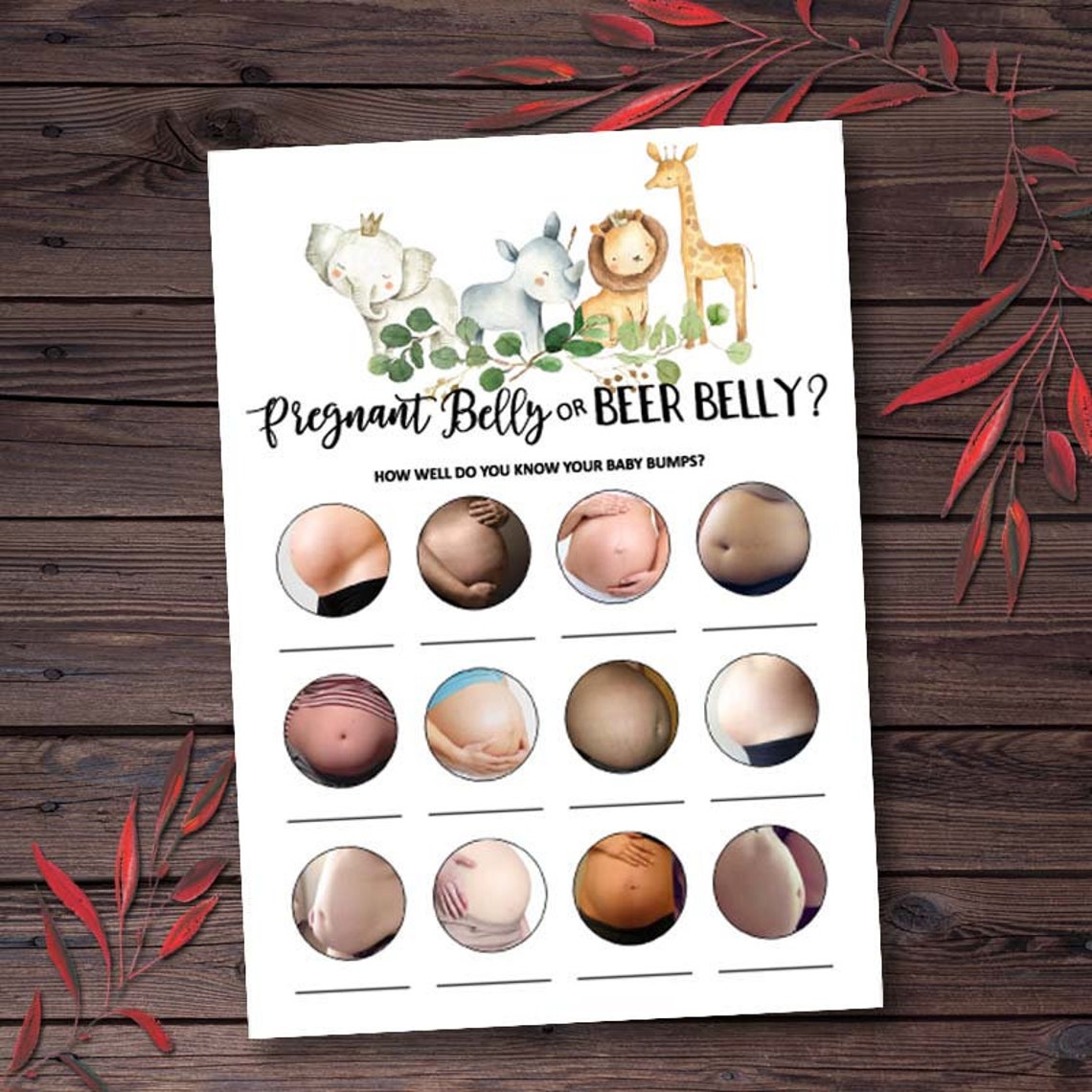 Pregnant Belly Beer Belly Beer or Baby Belly Game Pregnant | Etsy