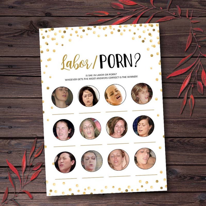 Labor or Porn Labor Lovin or Labor Baby Shower Games Printable | Etsy