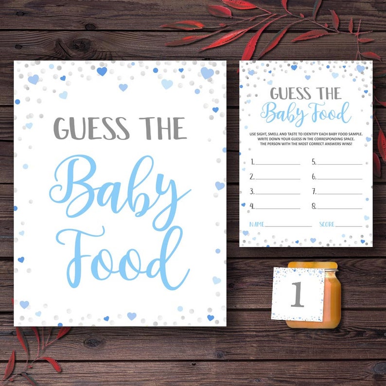 Baby Shower Guess the Baby Food Game Name That Baby Food Baby Etsy