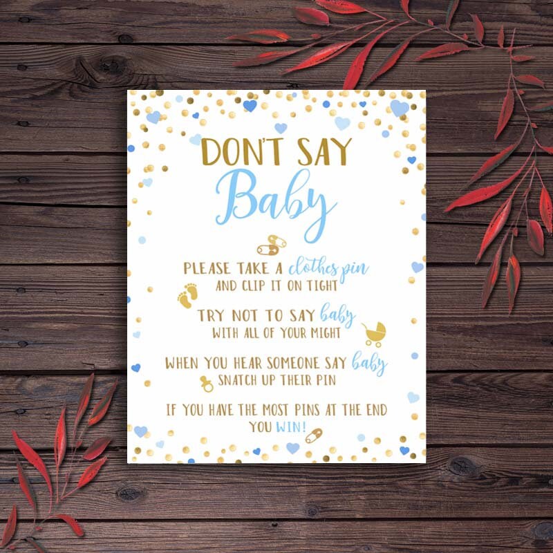 Don't Say Baby Clothespin Game Instant Download Baby Etsy