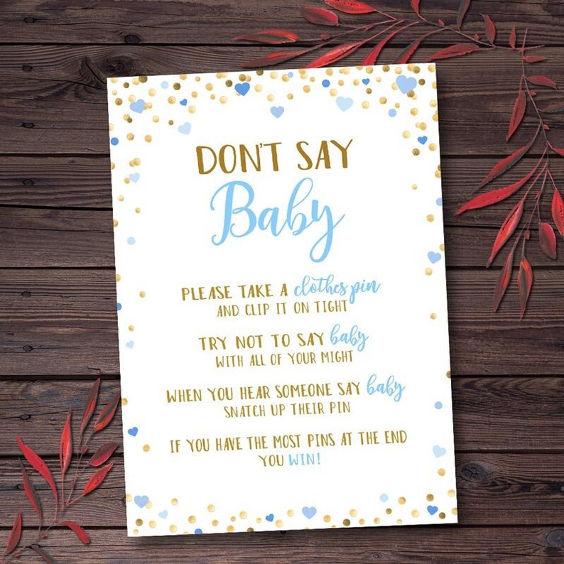 Dont Say Child Match Printable Dont Say Little one Youngster Shower Activity Blue and Gold Boy Child Shower Online games Printable Prompt Down load Little one Boy bxp42 photograph regarding Don T Say Baby Printable referred to as Dont Say Little one Activity Printable Dont Say Child Little one Shower Match Blue and Gold Boy Kid Shower Online games Printable Fast Down load Little one Boy bxp42