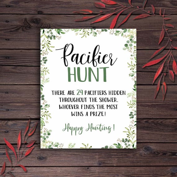 Pacifier Hunt Find the Pacifier Game Instant Download Baby Etsy