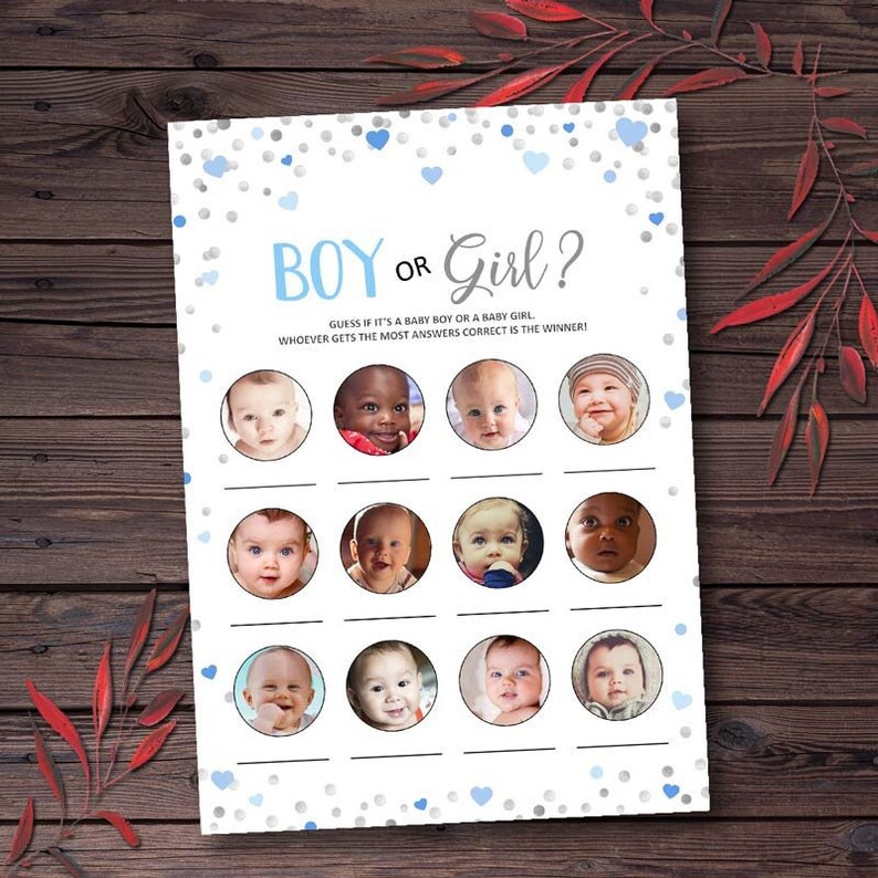 Boy Or Girl Baby Shower Games Printable Boy Baby Shower Games Etsy