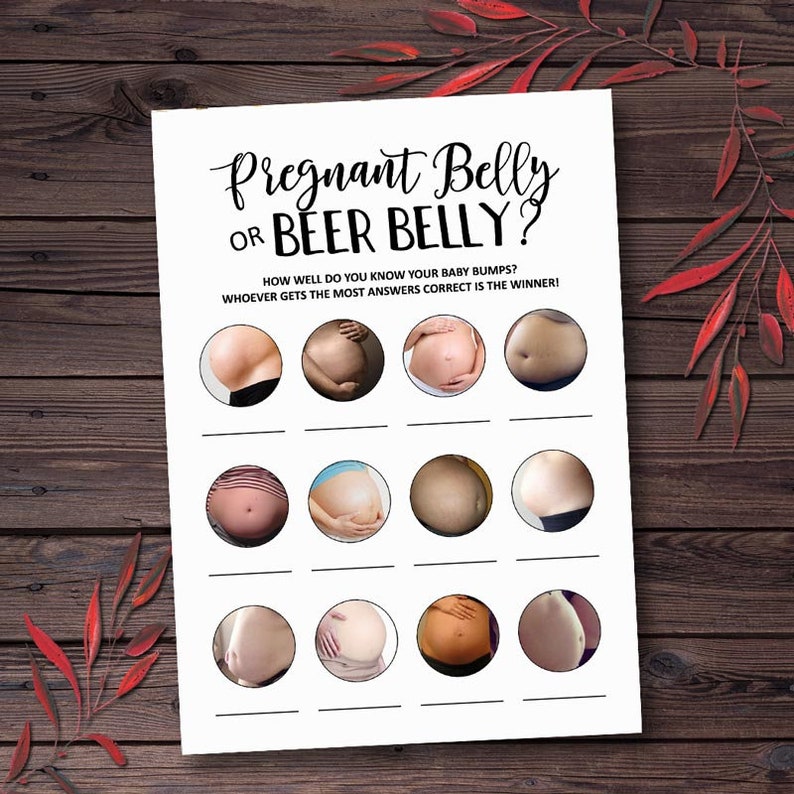 3 IN 1 Labor Lovin or Boobs or Butt Baby Bump Game Printable | Etsy