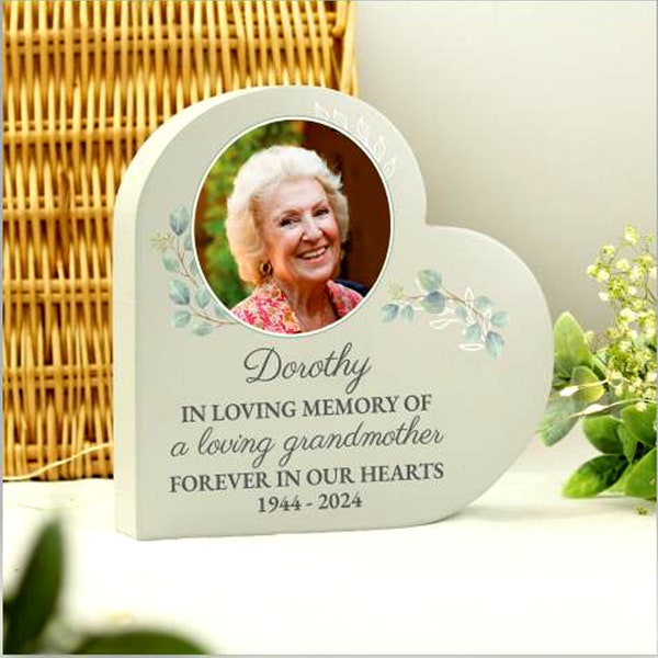 Grandmother, Nan, Nanny, Nan Absence Memorial Heart with Photo