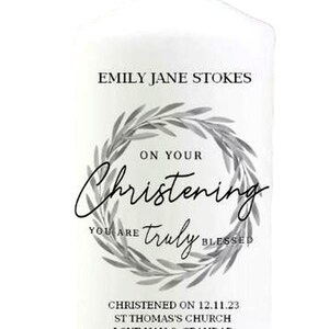 White Christening Candle Personalized gift