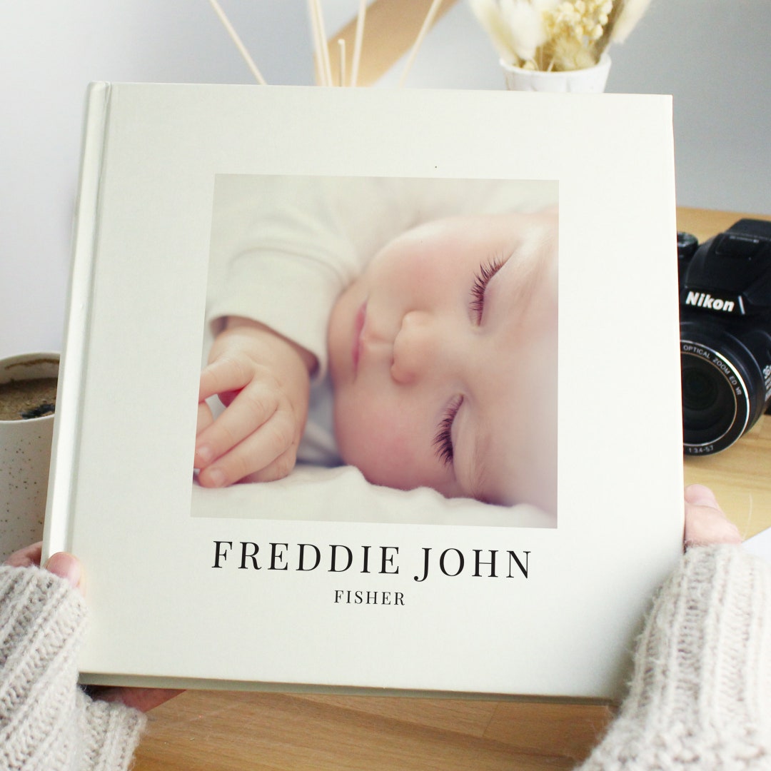 Personalized Baby Album With Own Photo and Text on Cover Etsy