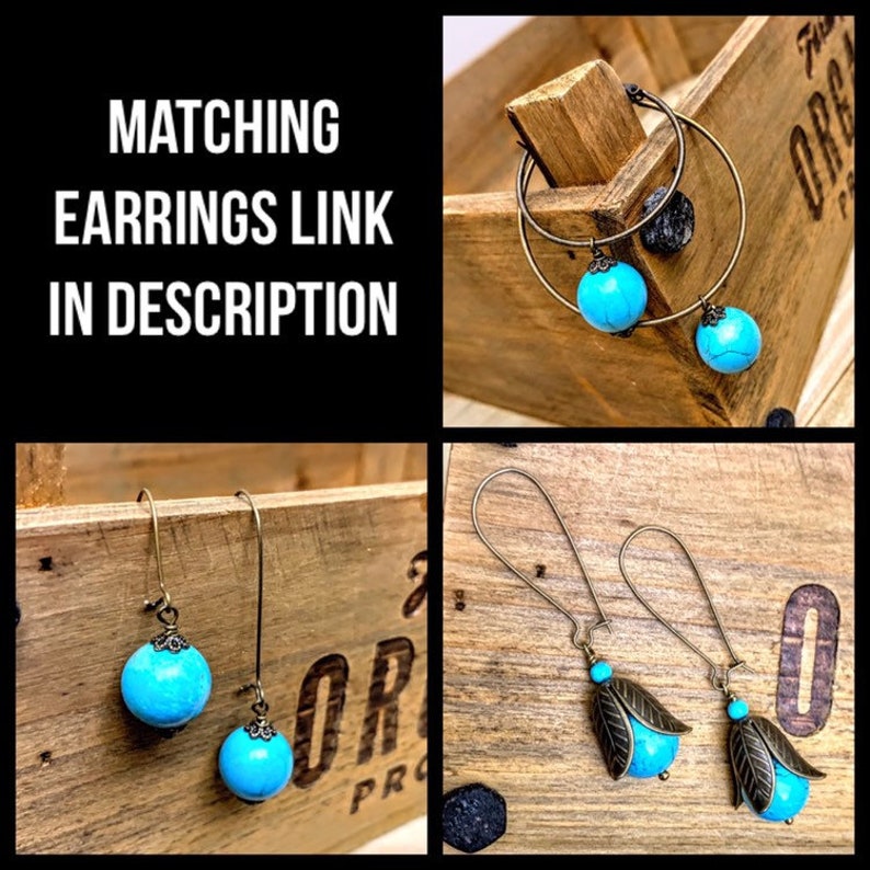 Western Jewelry Gift for Her Cowgirl Boot Necklace with Heart on Turquoise Beaded Chain