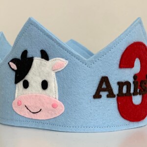 Farm Birthday Crown, Farm Animal Felt Crown, Woolfelt Crown, Boy Crown, Girl Crown, Smashcake Crown, Party Hat, First Birthday