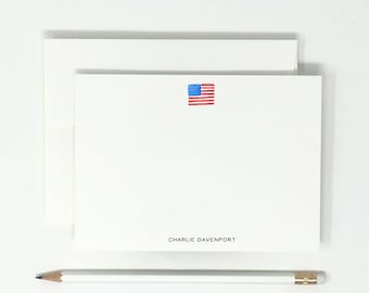 Note Cards // American Flag // USA // High Quality // 12 Note Cards // Thank You Notes // Stationery