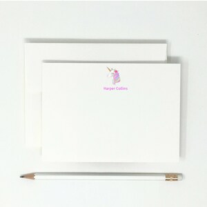 Unicorn // Girls // High Quality // 12 Note Cards // Thank You Notes //Stationery