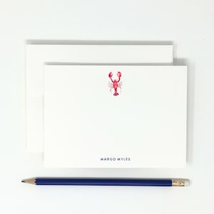 Note Cards // Nautical // Lobster // High Quality // 12 Note Cards // Thank You Notes // Stationery